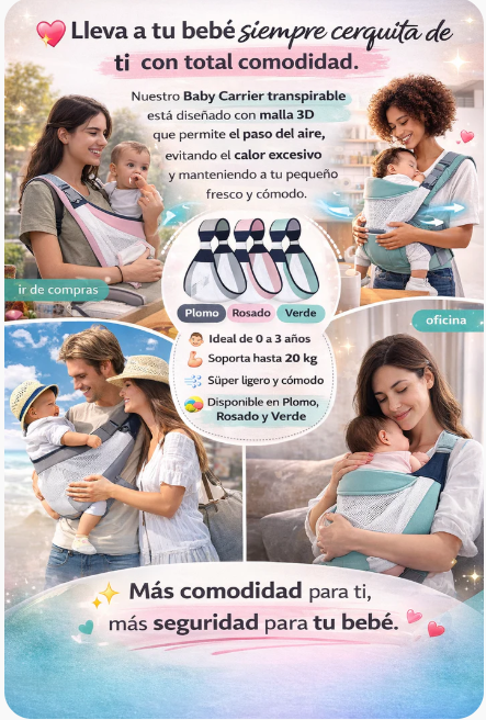 👶 Portabebés Ergonómico Multifuncional